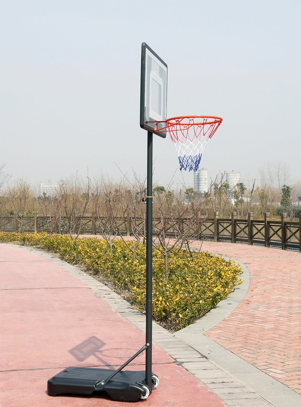 32" Adjustable 1.6m-2.1m Portable Kids Basketball Hoop System Stand