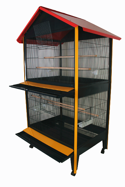 Double Stories Pitched Roof Aviary Bird Cage