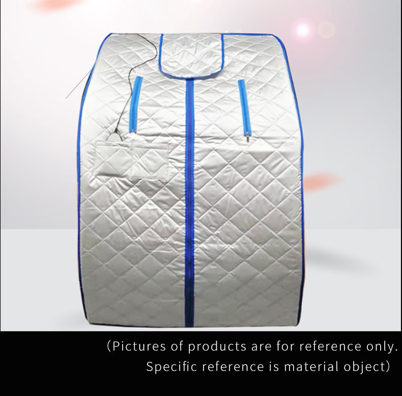 Portable Far Infrared One Person Home Sauna with Chair Foot Heating Pad 96cm Tall