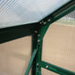 Polycarbonate & Aluminium Walk-in Greenhouse L382xW195x125/195cm Green 6mm Panel