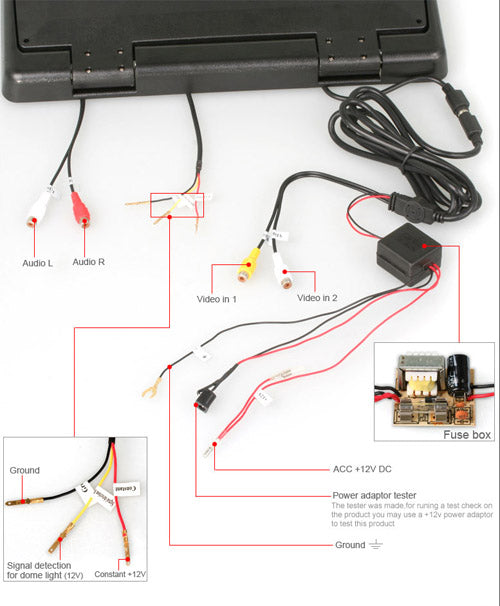 15.4 inch Flip Down Roof Monitor with Dome Light Infrared