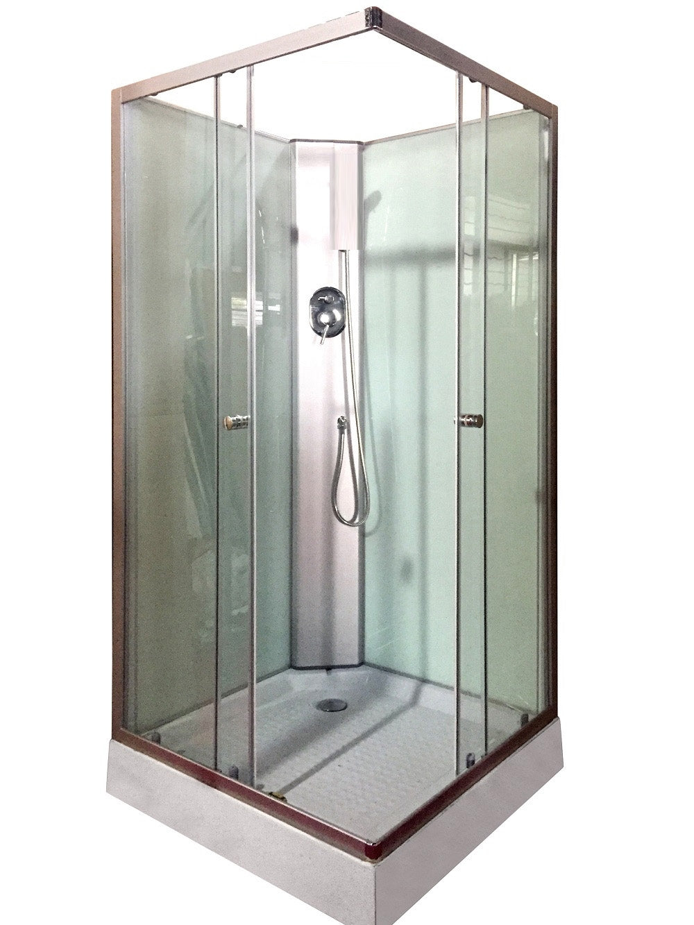 Shower Screen Cubicle Enclosure Mixer Base Bathroom 900x900x2300mm 1802A