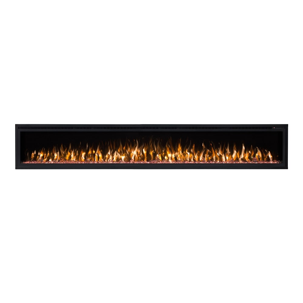 Horizon 100" Slim Trim Black Built-in Recessed / Wall mounted Heater Electric Fireplace