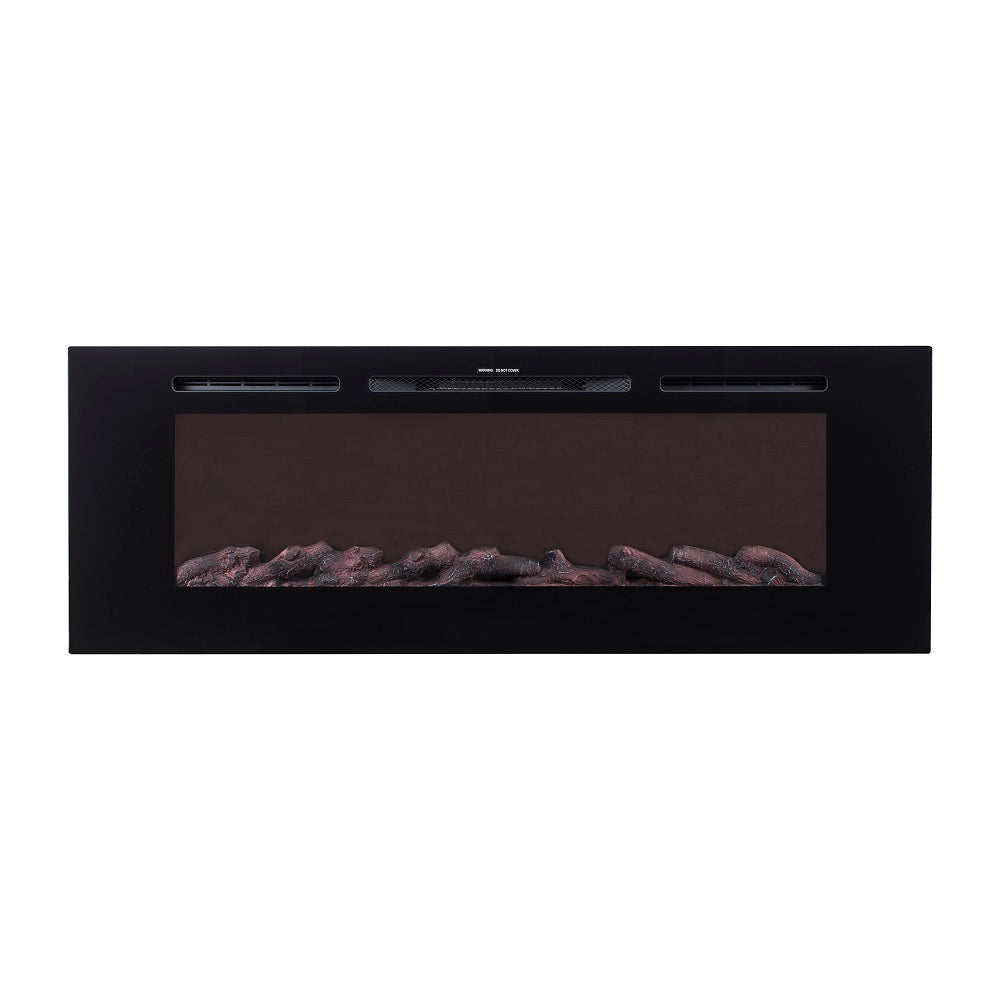 Victoria 60" Black Built-in Recessed / Wall mounted Heater Electric Fireplace
