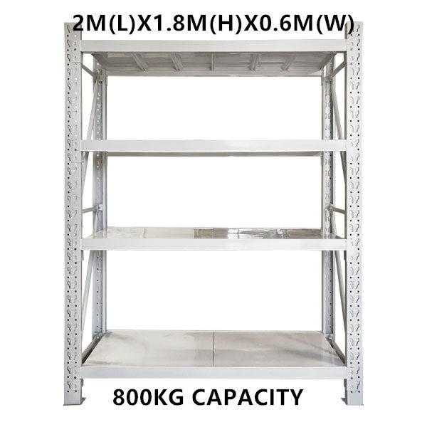 2m x 1.8m x 0.6m Warehouse Shelf Shelving Racking Steel Pallet Garage Shelves Metal Storage Rack