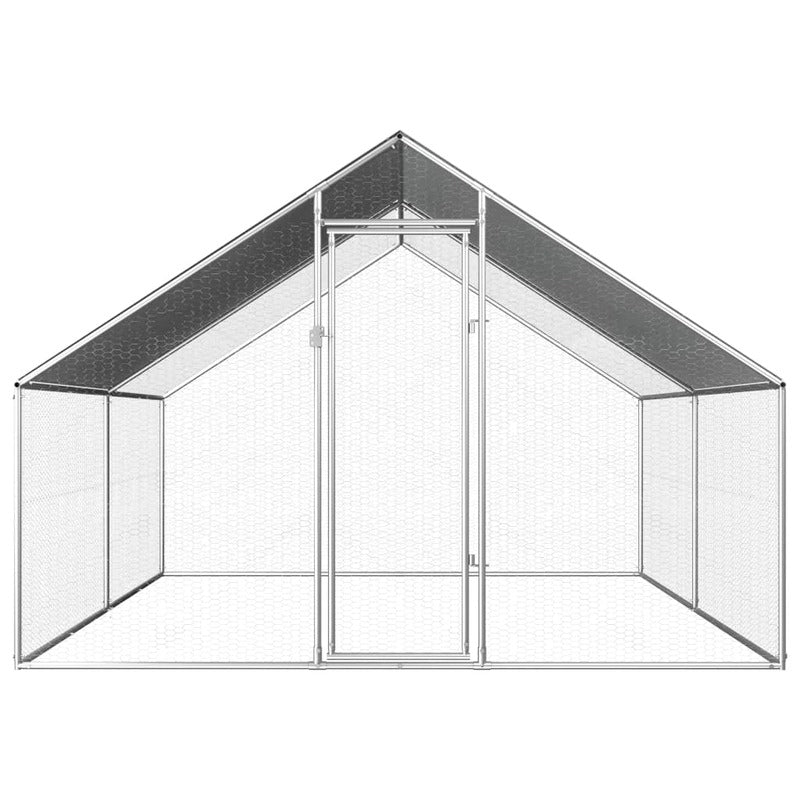 Walk-in 3X4X2M Steel Metal Chicken Coop Run Enclosure Poultry Cage