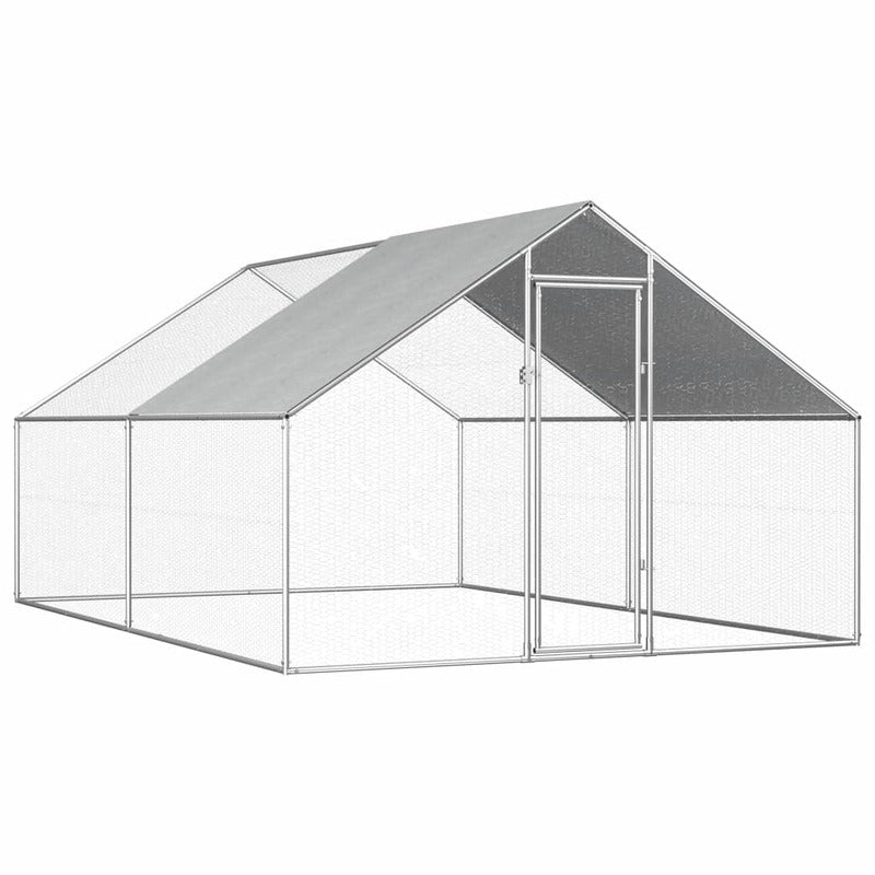Walk-in 3X4X2M Steel Metal Chicken Coop Run Enclosure Poultry Cage