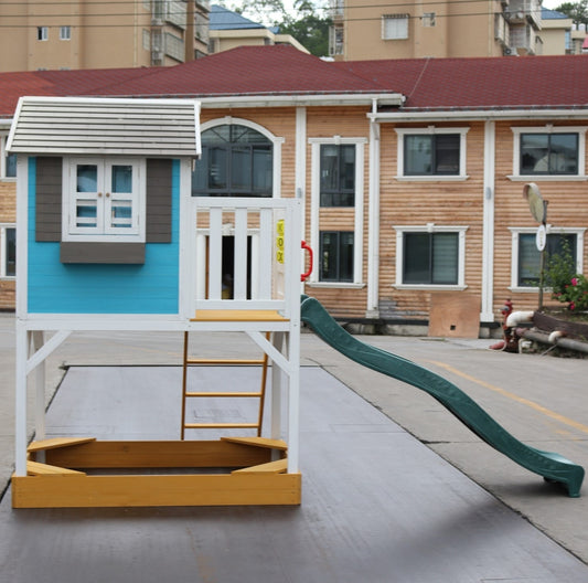 Outdoor Wooden Warrigal Kids Play Cubby House Sandpit Slide 2106