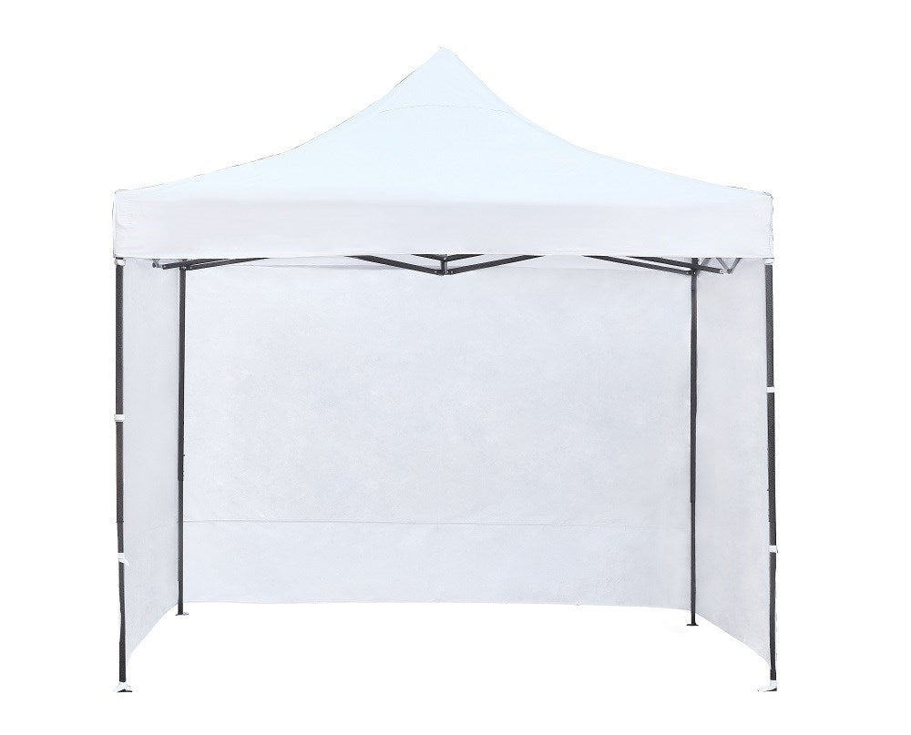 3X3M Folding Gazebo Outdoor Marquee Pop Up White 3 sided wall