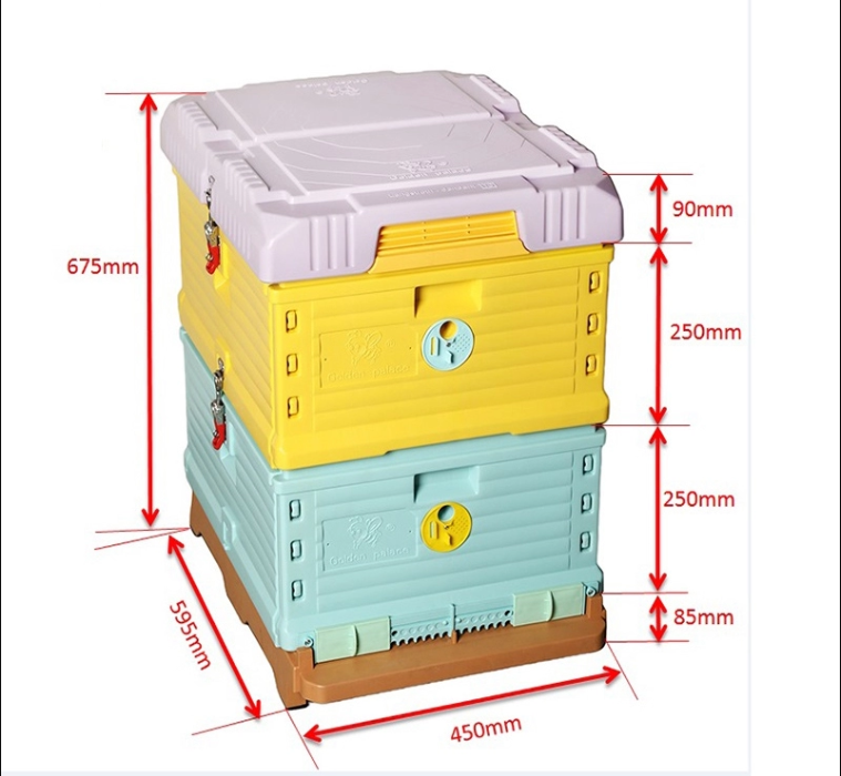 2 Layer Solid Insulation Plastic Beehive