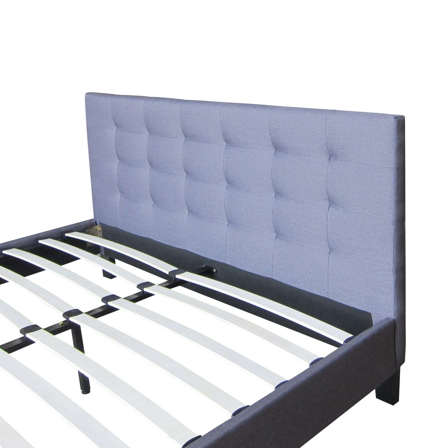 Fabric Bed Frame (Queen size, Grey color)