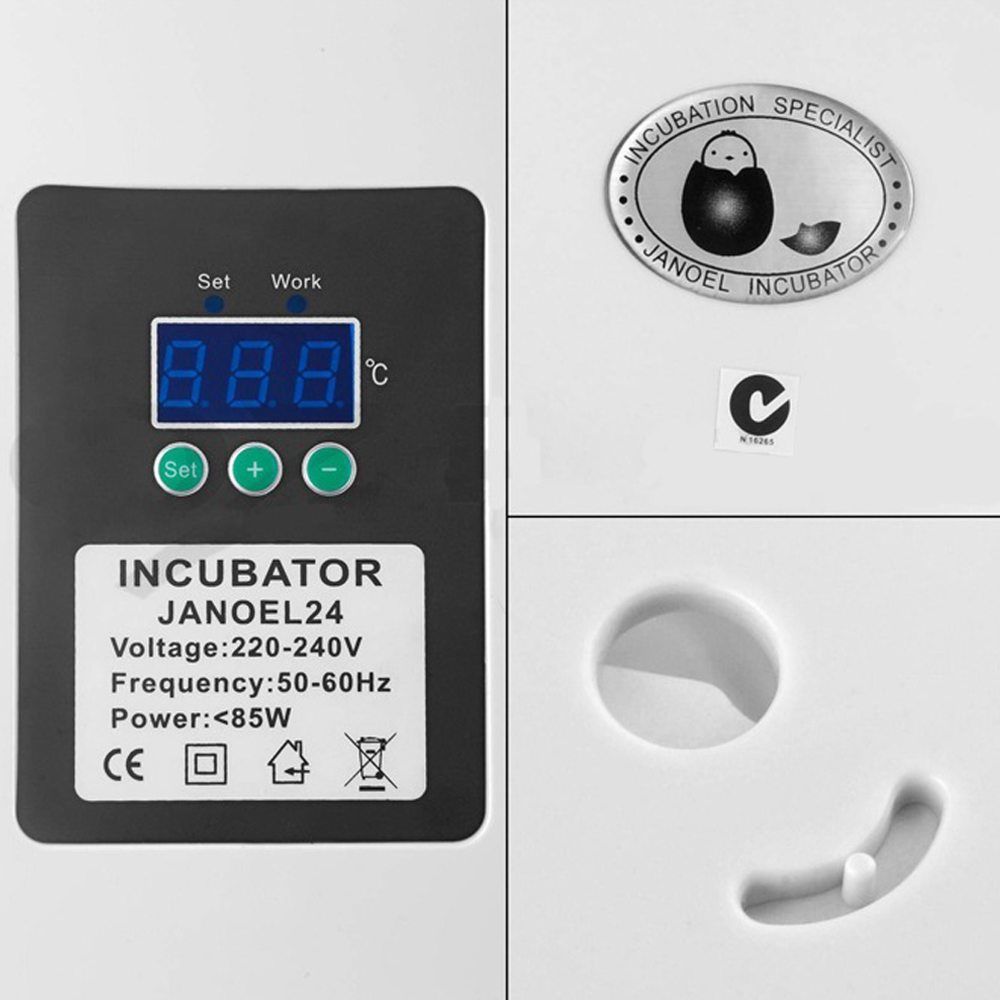 JANOEL Fully Automatic 24 Eggs Incubator