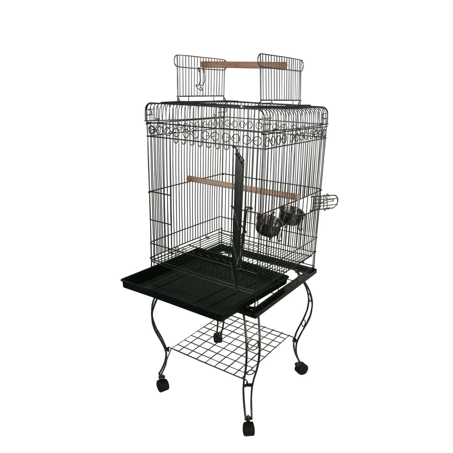 Flat Top Bird Cage Aviary Travel Stand for Budgie Parrot Pet