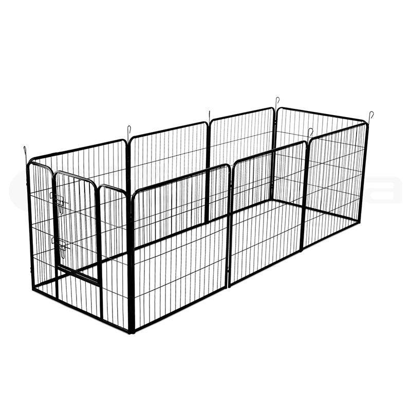 8 Panel 80x60cm Pet Playpen Portable Strong Fence Enclosure for Dog Puppy Rabbit