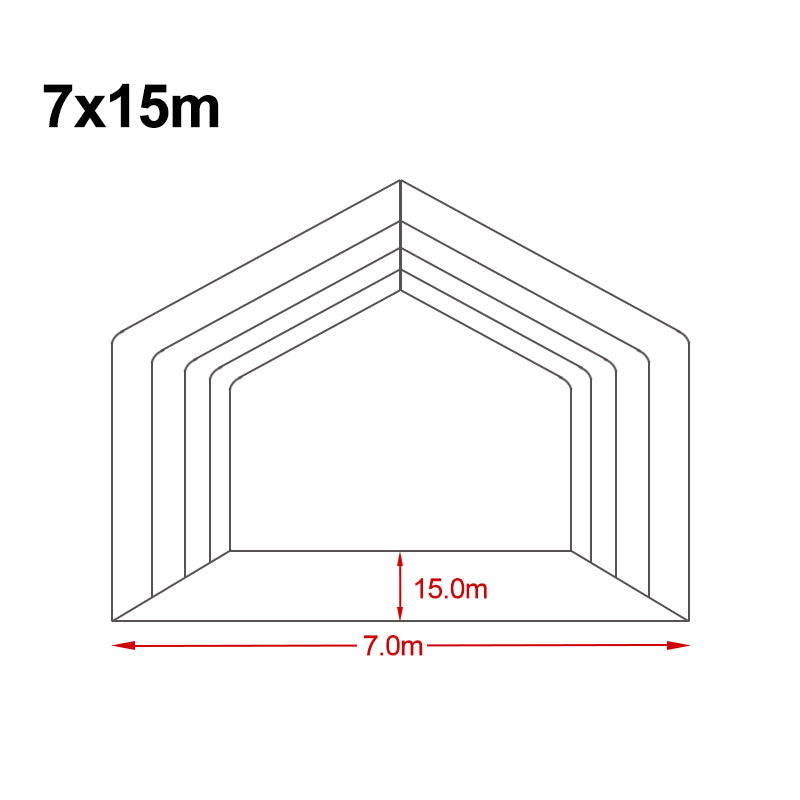 7x15m Premier Grade Galvanised Frame PVC Fabric Marquee Heavy Duty Party Tent