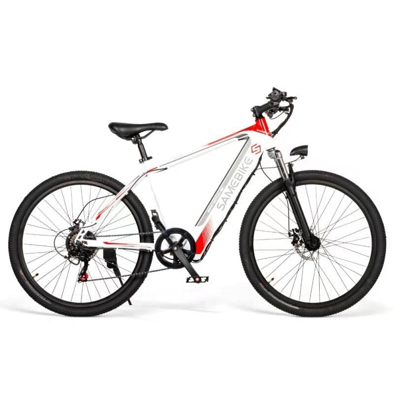 SAMEBIKE 26 inch CARBON Electric e-Bike Mountain Bike Bicycle eBike Motorised 350W Motor 8Ah Battery Max 30 KPH White