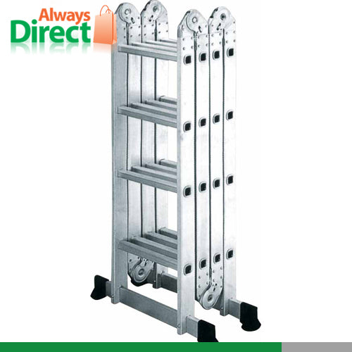 475cm Adjustable Aluminium Extension Multipurpose Ladder Holds 150kg