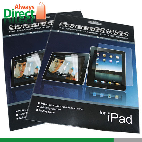 2x Clear Anti-Scatch Screen Protector With Cleaning Cloth for Apple iPad