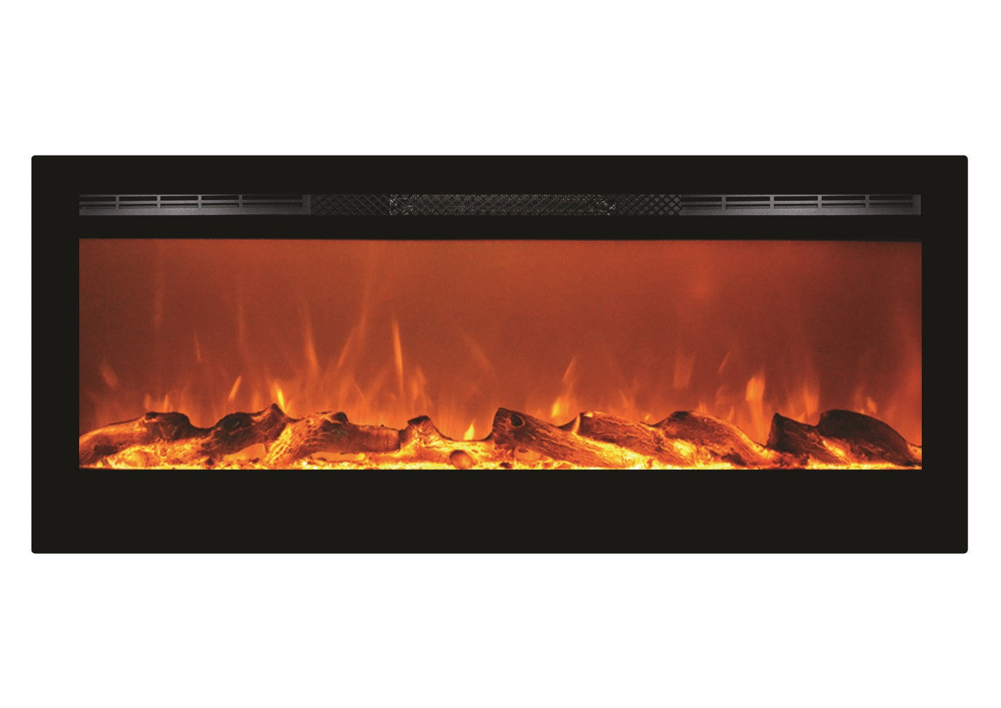 50" Black Built-in Recessed / Wall mounted Heater Electric Fireplace