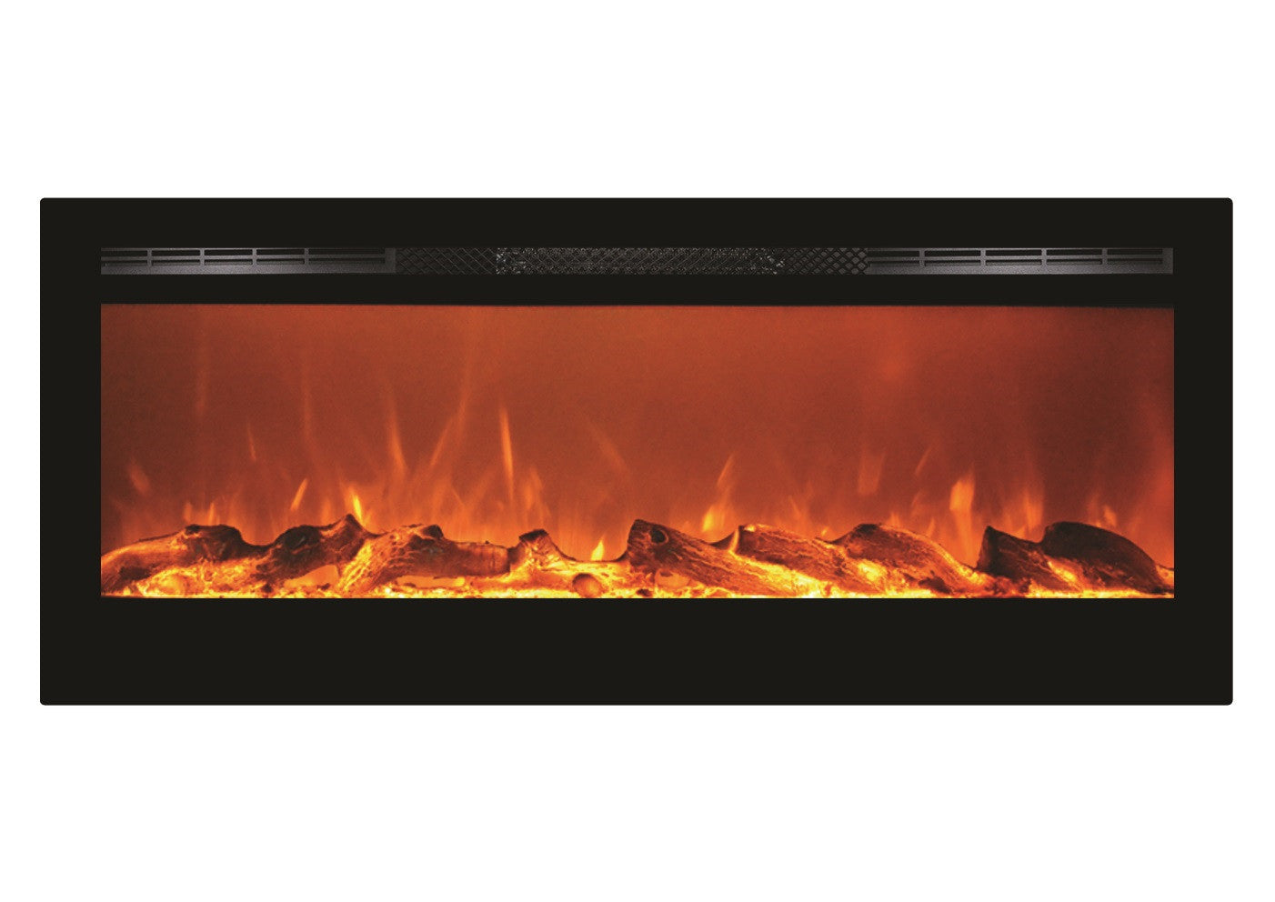 Victoria 50" Black Built-in Recessed / Wall mounted Heater Electric Fireplace