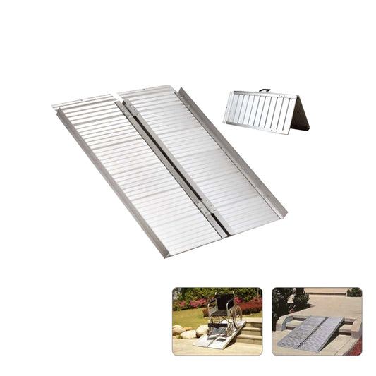 2FT Portable Aluminium Folding Wheel Chair Ramps Loading Scooter Max 270kg