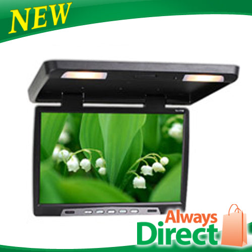 15.4 inch Flip Down Roof Monitor with Dome Light Infrared