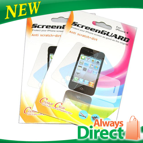 2 x Anti-Scratch Front Screen protector film For iPhone 4 4G