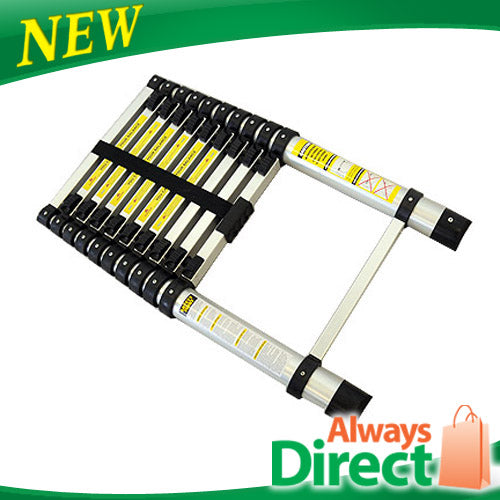 320cm Telescopic Ladder Aluminium Retractable Holds 150kg (No Packaging)