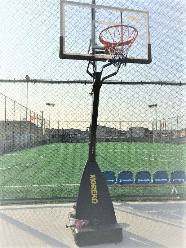 54 inch Portable Basketball Ring System Slam Dunk Height Adjustable (2.3m-3.05m) with Stand Ring Net