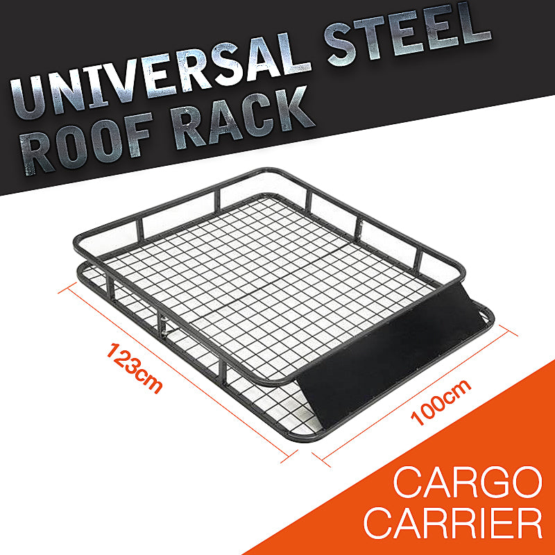 1.23M Square Tubular Universal 4WD Roof Rack/ Car Top Basket Luggage Carrier Holder