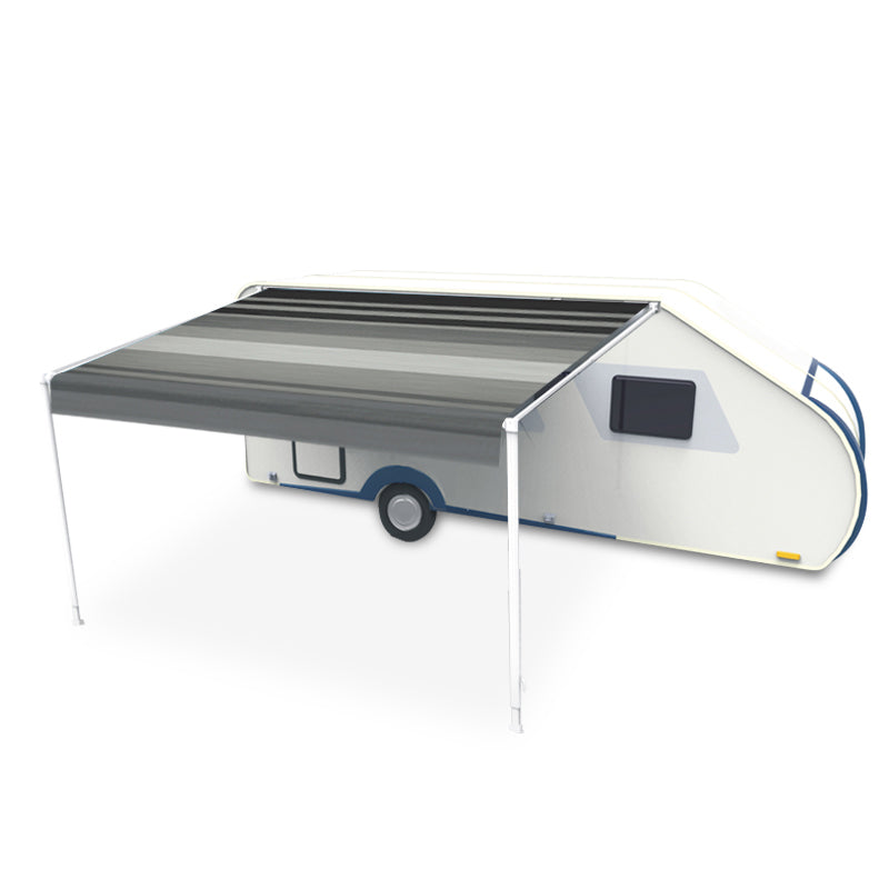 16ft x 8 ft Caravan Roll out Awning Annex Aluminium Construction Complete Pack