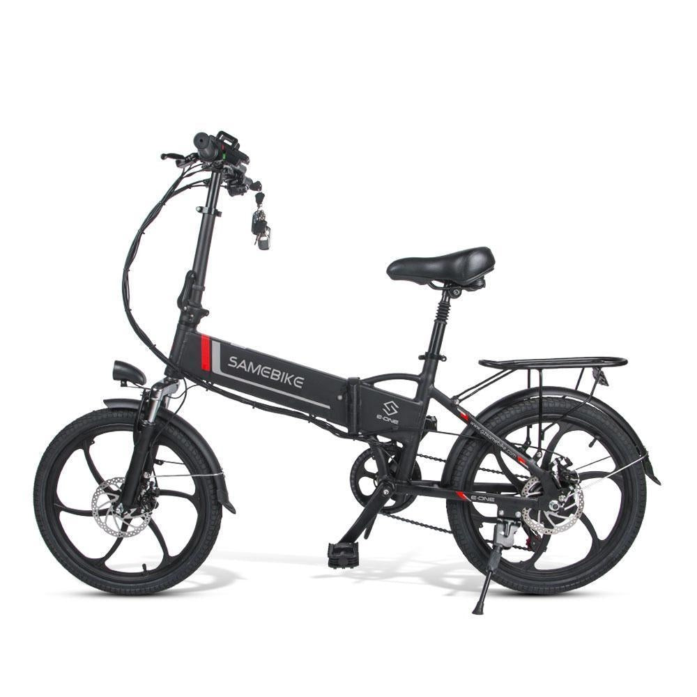 20 Inch SAMEBIKE Folding Electric Bike Bicycle Scooter E-scooter E-bike 350W Motor 10.4Ah 48V Battery Max 35 KPH Black