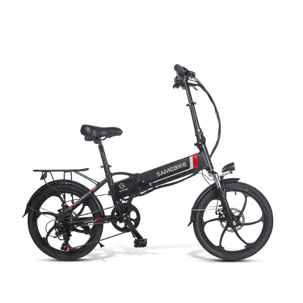 20 Inch SAMEBIKE Folding Electric Bike Bicycle Scooter E-scooter E-bike 350W Motor 10.4Ah 48V Battery Max 35 KPH Black