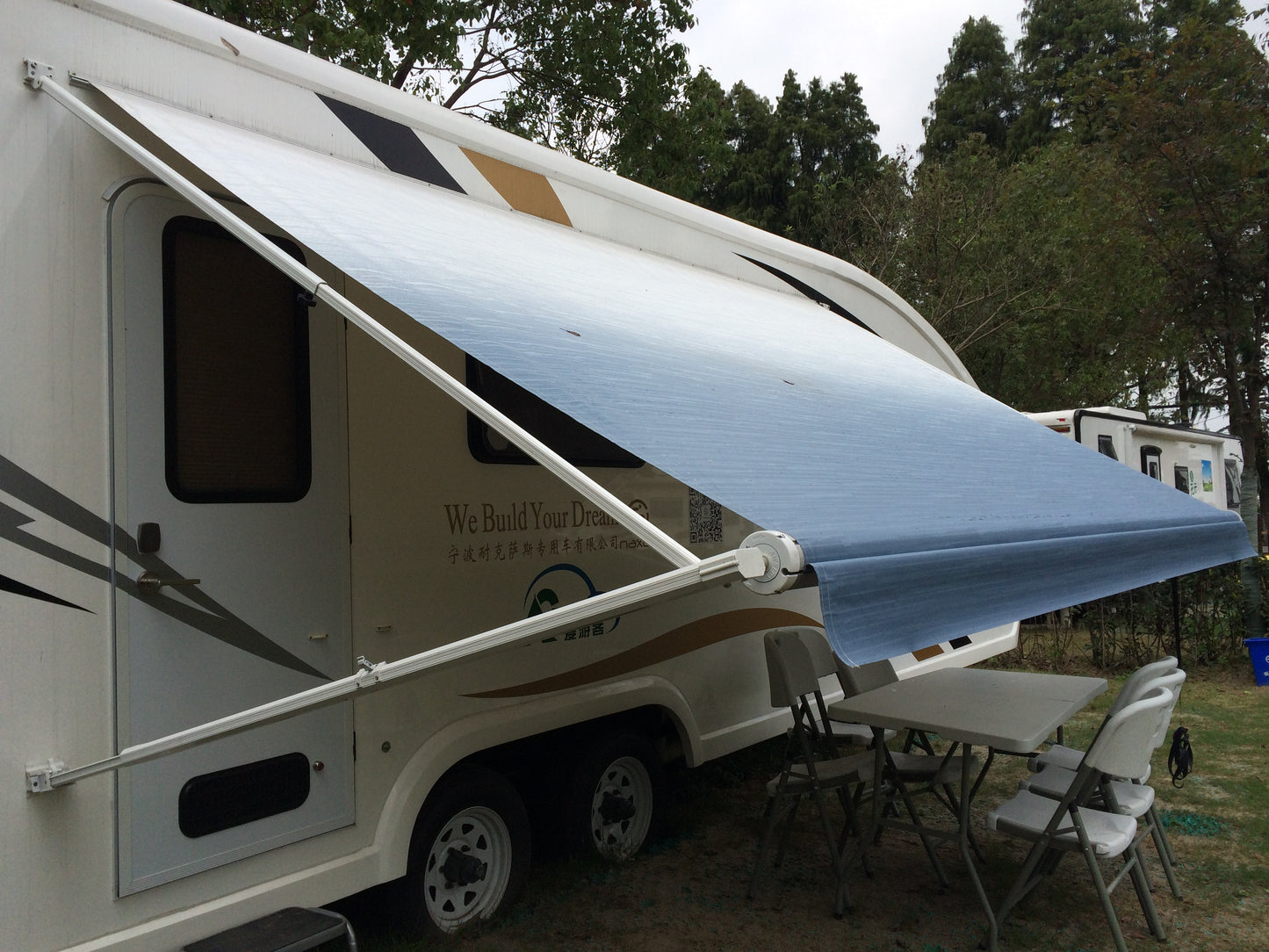 16ft x 8 ft Caravan Roll out Awning Annex Aluminium Construction Complete Pack