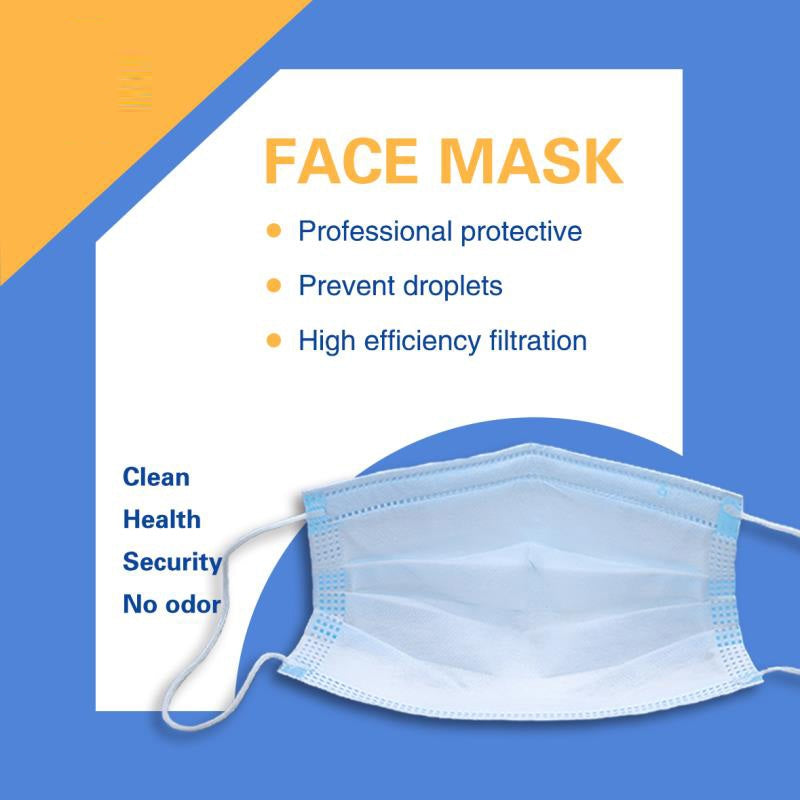 50 PCs CE Certified Class One Disposable Protective Face Mask