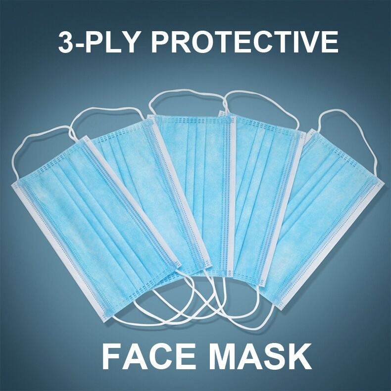 60 Pack 3-PLY Protective Disposable Face Mask