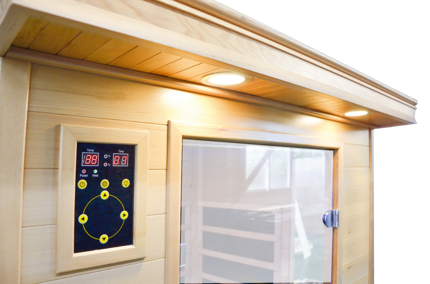 Greenland Luxury Carbon Fibre Infrared 2 Person Sauna 8 Heating Panels 1920W