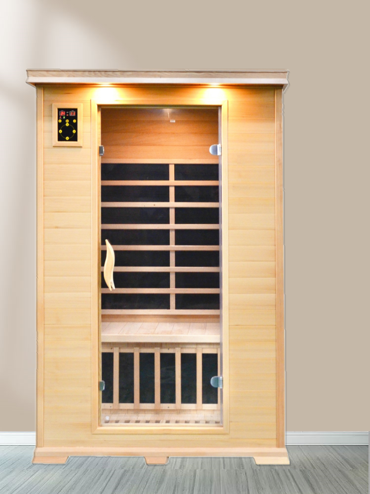 Greenland Luxury Carbon Fibre Infrared 2 Person Sauna 8 Heating Panels 1920W