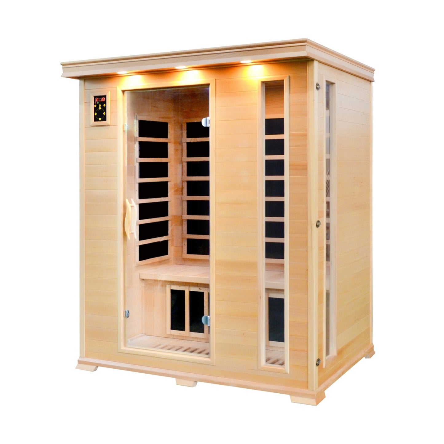 Greenland Luxury Carbon Fibre Infrared 3 Person Sauna 9 Heating Panels 2190W