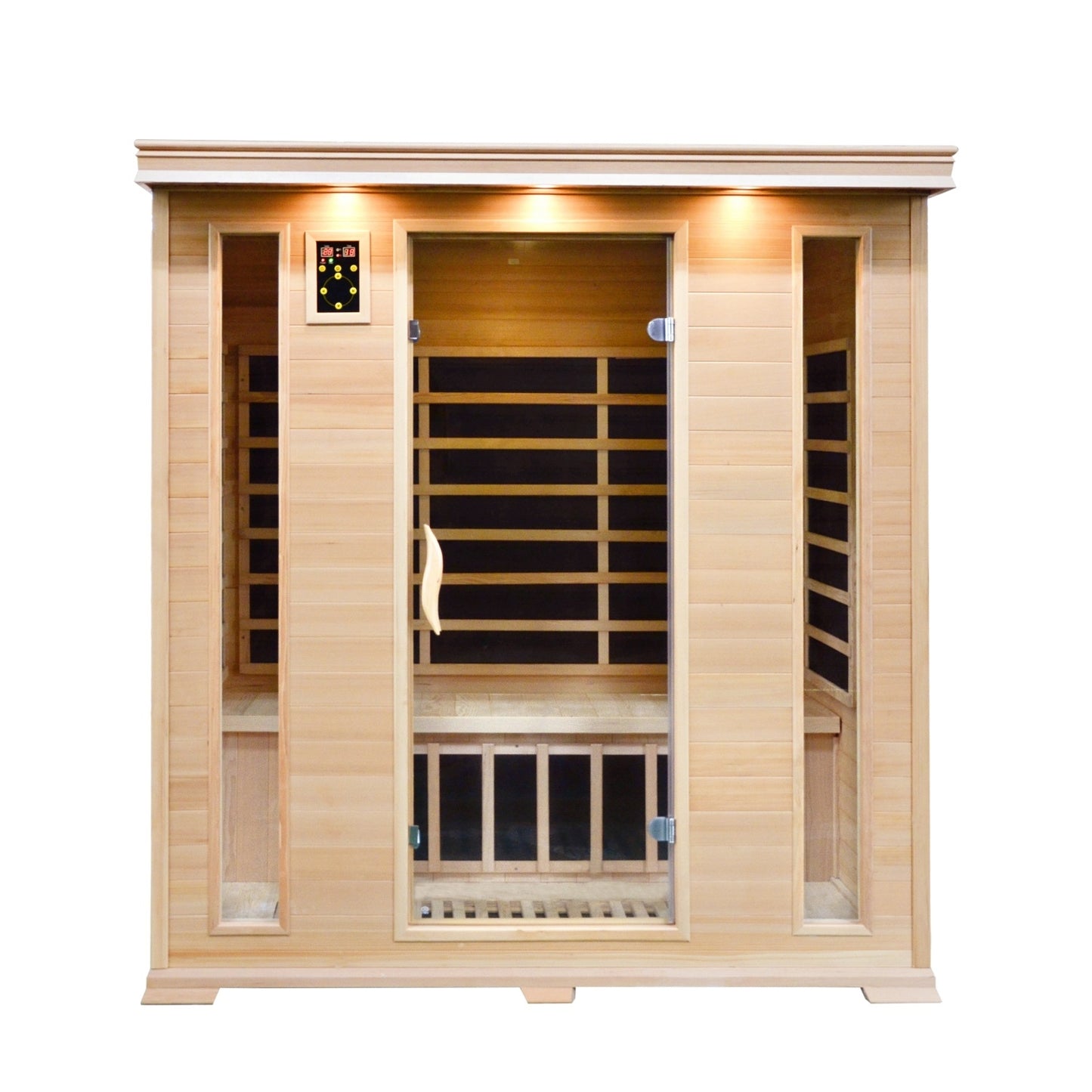 Greenland Luxury Carbon Fibre Infrared 4 Person Sauna 10 Heating Panels 2365W