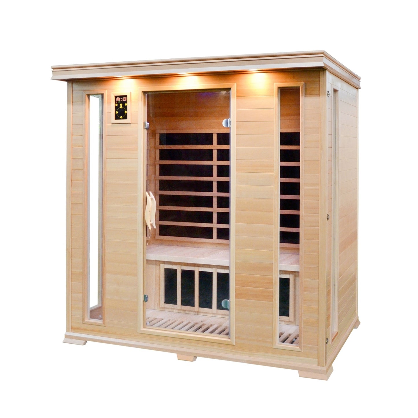 Greenland Luxury Carbon Fibre Infrared 4 Person Sauna 10 Heating Panels 2365W