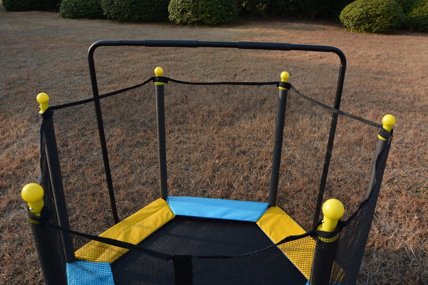 4.5FT / 55 inch Hexagon Springless Mini Trampoline with Enclosure Set & Chin Up Bar