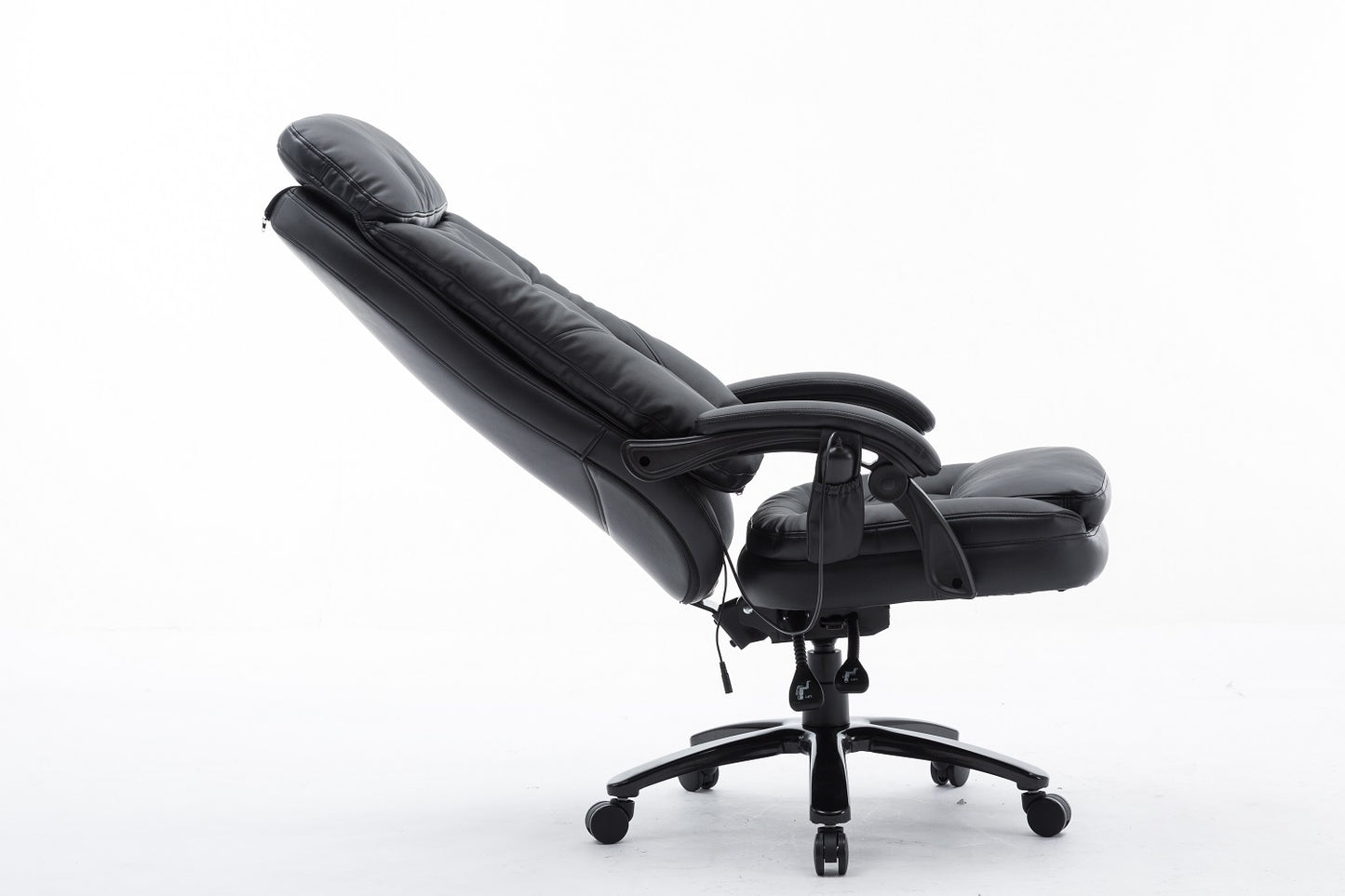 Deluxe Executive Reclining Office Chair with Massager Black