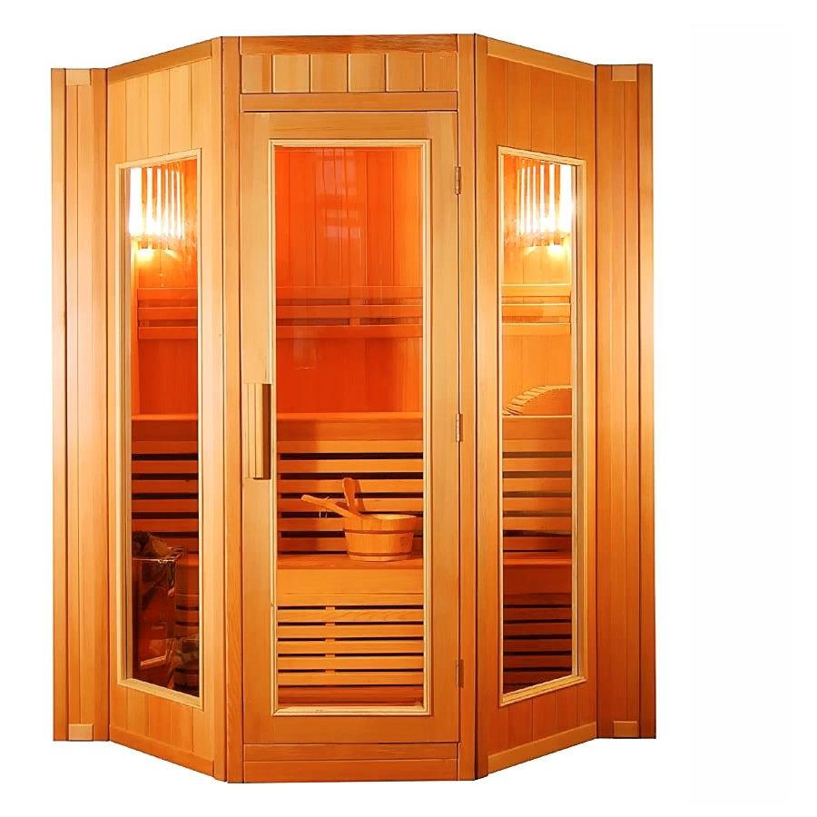 Greenland 4 Person Finnish Indoor Traditional Steam Sauna 6000W
