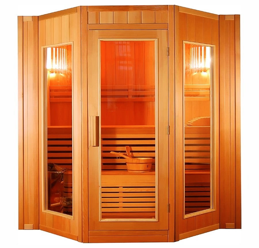 Greenland 5 Person Finnish Indoor Traditional Steam Sauna 8000w
