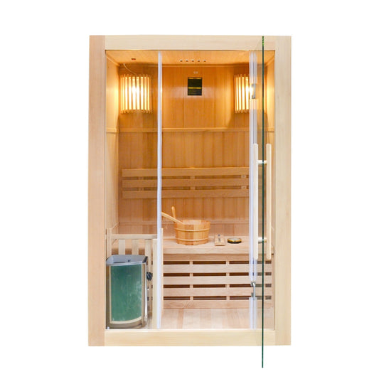 Greenland 2 Person Finnish Indoor Traditional Steam Sauna 3500W