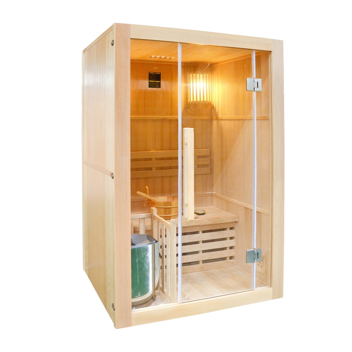 Greenland 2 Person Finnish Indoor Traditional Steam Sauna 3500W