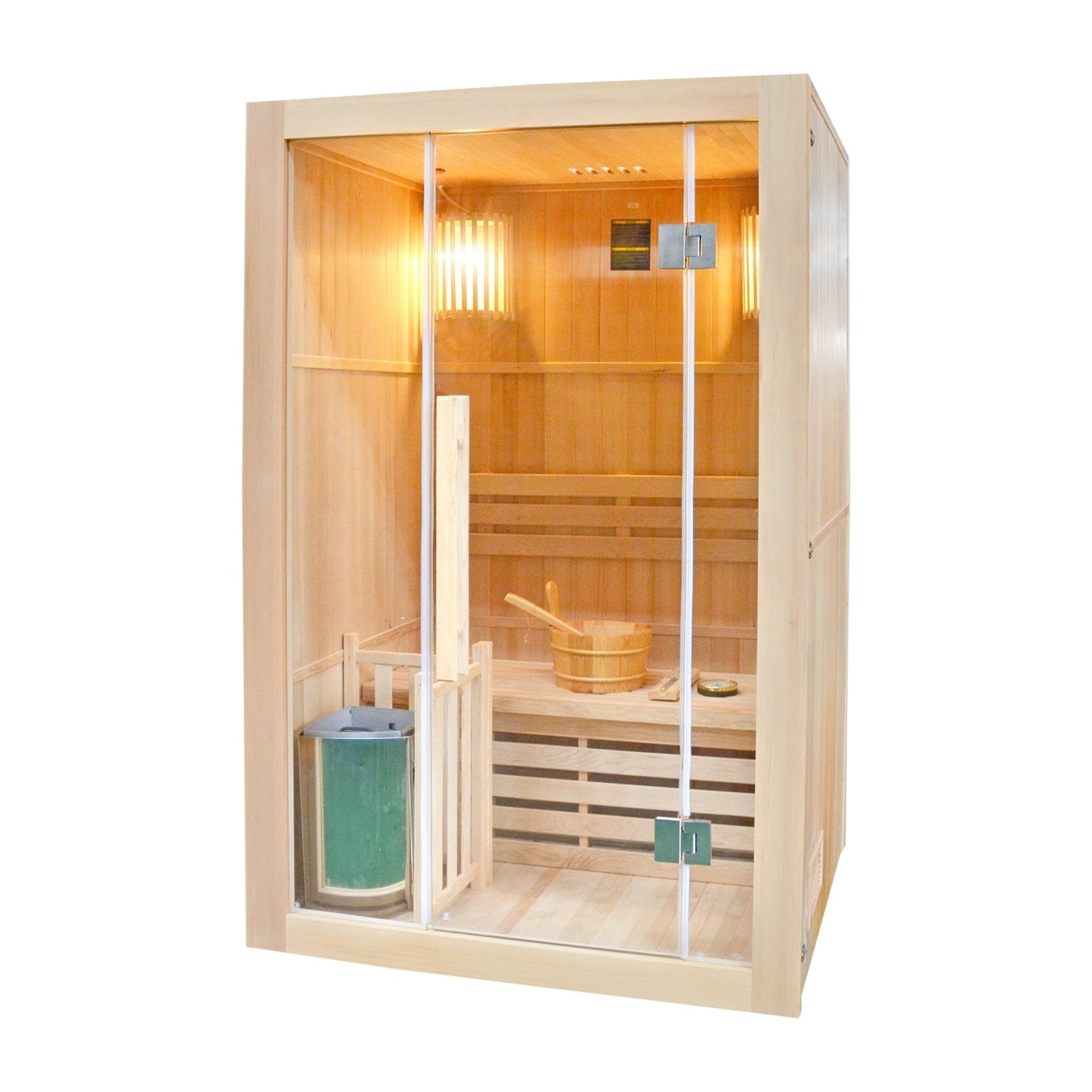 Greenland 2 Person Finnish Indoor Traditional Steam Sauna 3500W