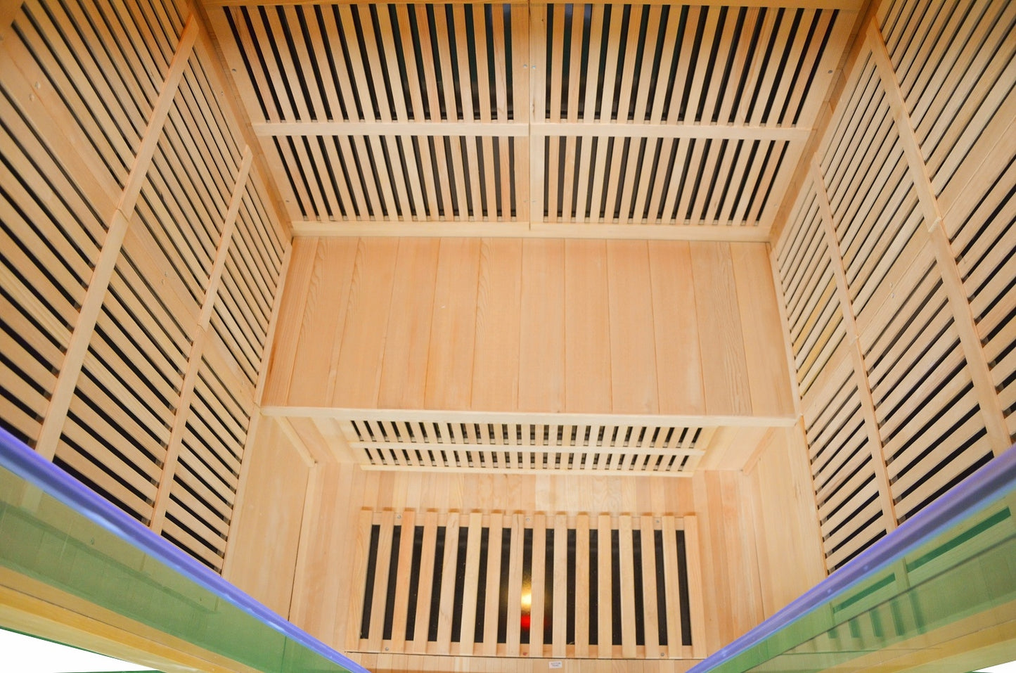 Greenland 2-Person Luxury Far-Infrared Sauna 8 Carbon Heater 1860W Full Glass Front Panel