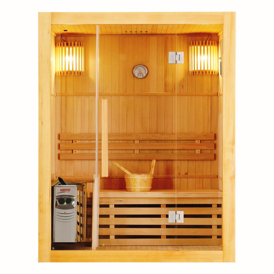 Greenland 3 Person Finnish Indoor Traditional Steam Sauna 4500W
